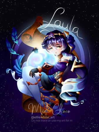 My artwork depicting Layla, a characters from Genshin Impact by Hoyoverse. It was my first (serious) full body artwork after a long time, so it was fairly rough.