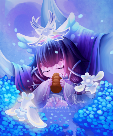 My artwork depicting the character Columbina from Genshin Impact by Hoyoverse